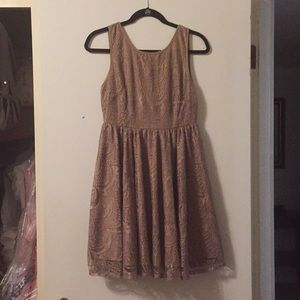 Bronze/brown lace dress